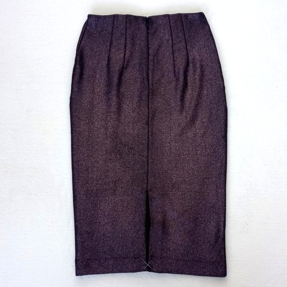 Express Purple Iridescent Shimmery Metallic Wiggle Straight Pencil Skirt 0 - Picture 3 of 16